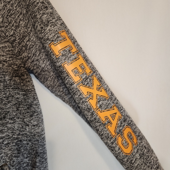 Gray Texas Zip Up Hoodie Jacket S/M with Orange Lettering. Colligate - Picture 4 of 8